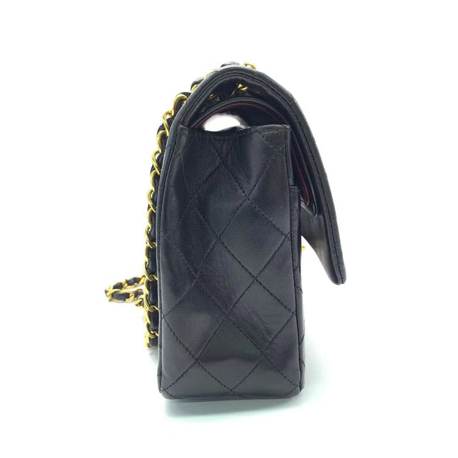 Chanel Classic Flap Vintage Black Lambskin Leather with 24k Gold Hardware