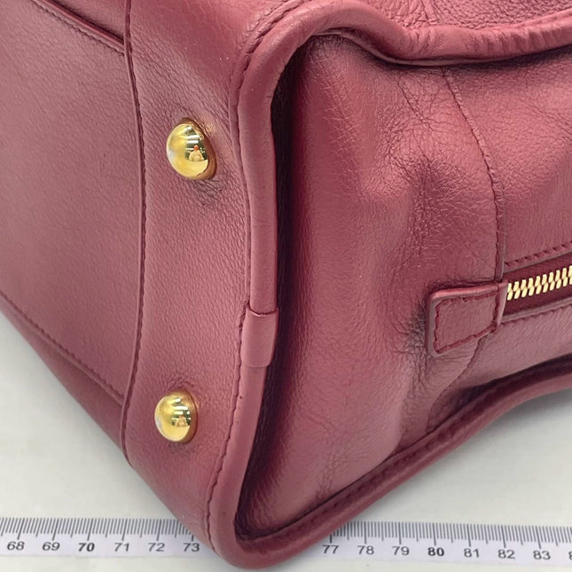 Loewe Amazona 36 Medium Burgundy Leather Dragon Lock Gold-tone Hardware