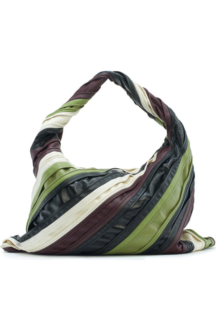 Bottega Veneta Hop Large Stripe Leather Hobo Bag 54cm-Luxbags