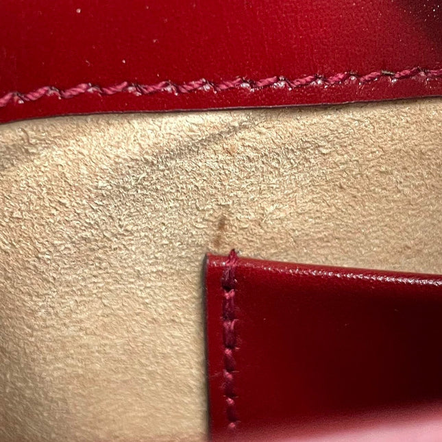 Gucci Jackie 1961 Mini Red Burgundy Leather Bag No Strap