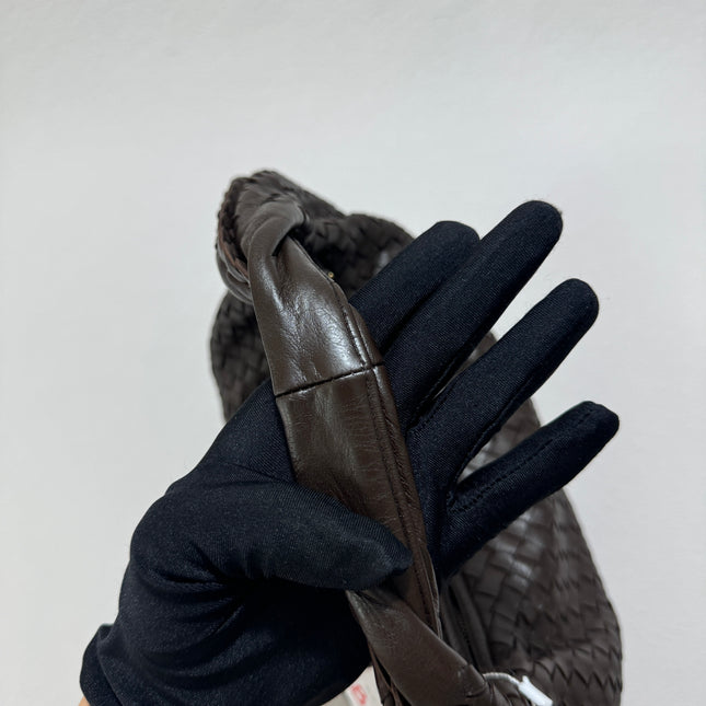 Sold Bottega Veneta Intrecciato Hobo Bag Dark Chocolate Brown 2006 Lambskin leather Medium 40cm