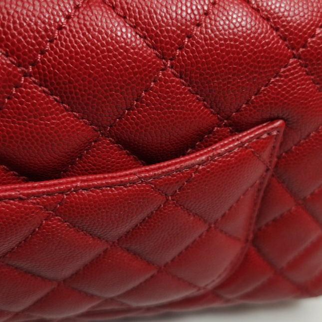 Sold Chanel Coco Handle Small Red Caviar Leather Silver Hardware, 2016-2017