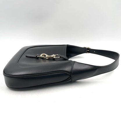 Gucci Jackie 1961 Small Black Leather Shoulder Bag Clasp S24