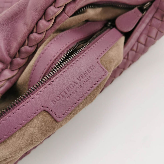 Bottega Veneta Hobo Bag Lambskin leather Purple Medium 40cm