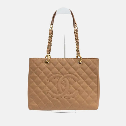 Chanel GST Grand Shopping Tote Camel Tan Caviar Leather PM, 2006-2008-Luxbags