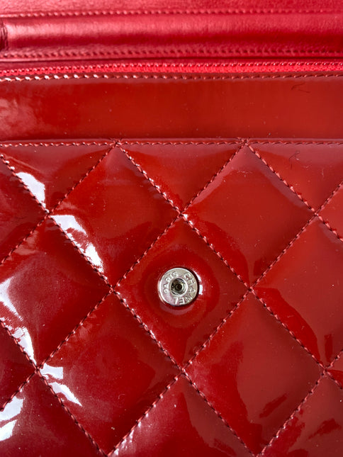 Sold Chanel Wallet On Chains WOC Timeless/ Classic Red Patent Leather