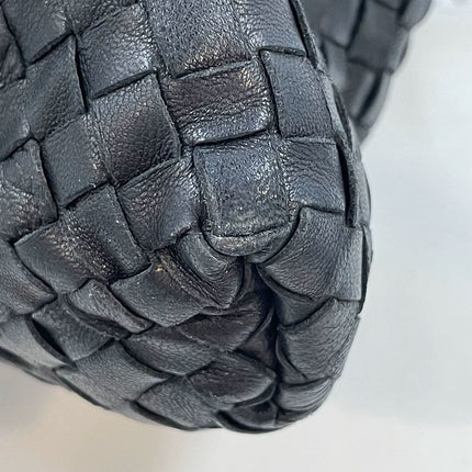 Bottega Veneta Maxi Convertible Tote Bag Hobo Black Leather Two-way Carry 50cm