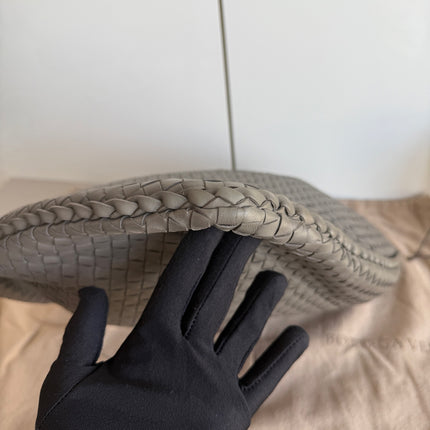 Bottega Veneta Hobo Bag Lambskin leather Dark Grey 47cm