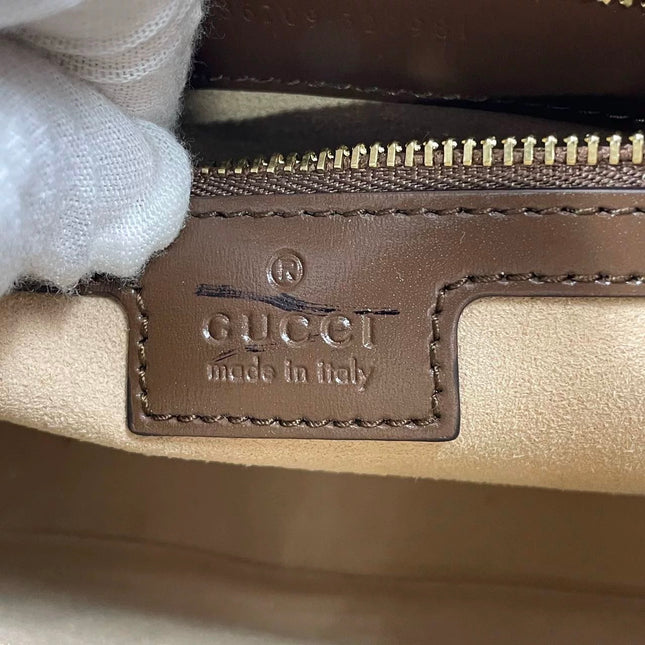 Gucci Jackie 1961 Small Brown Smooth Leather Bag