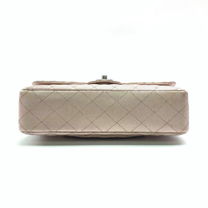 Chanel Classic Flap Medium 2016 Pink Metallic Pixel Effect Calfskin Leather