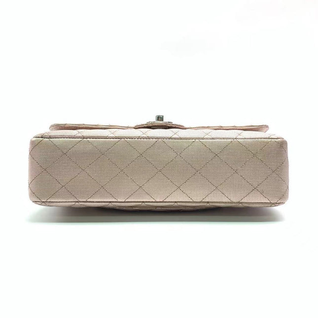 Chanel Classic Flap Medium 2016 Pink Metallic Pixel Effect Calfskin Leather