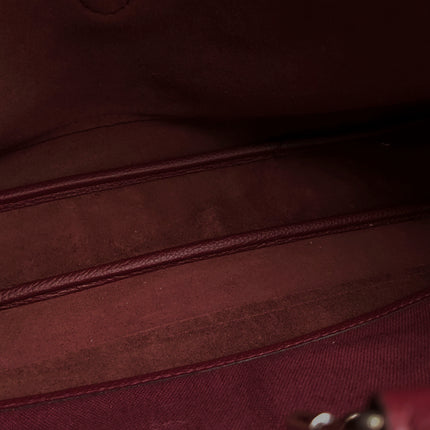 Gucci Jackie 1961 Burgundy Large Pebbled Leather Shoulder Bag with Strap