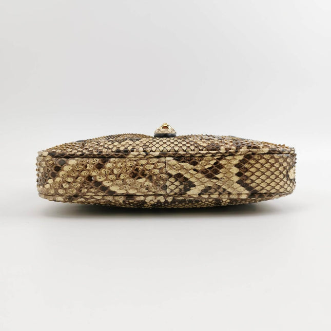 Sold Gucci Jackie 1961 Mini Python-skin Leather Bag with Adjustable Strap Size Multicolor