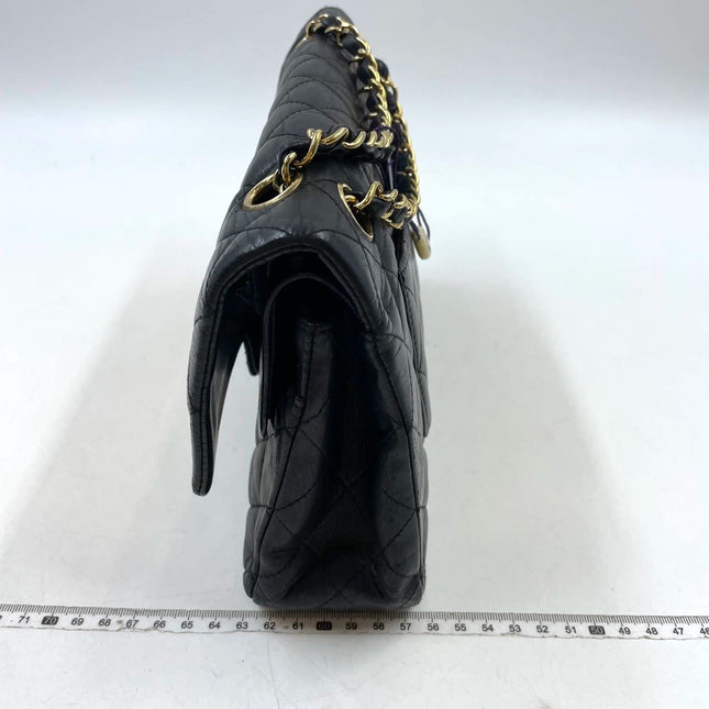 Sold Chanel Timeless/ Classic Flap Medium Black with 24k Gold Plated Hardware