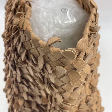 Bottega Veneta Cabat Limited Tan Poussin Paillettes Tote Beige