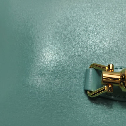 Gucci Jackie 1961 Small Blue Leather Bag with Adjustable Strap