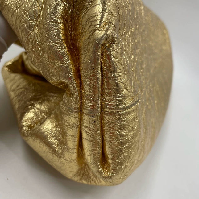 Sold Bottega Veneta Pouch Gold Leather