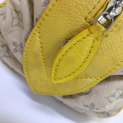 Louis Vuitton Neo Papillon Revelation GM Beige and Canvas Yellow Leather with Strap