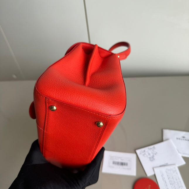 Sold Delvaux Brilliant Mini Bright Red Calfskin Leather Crossbody Bag