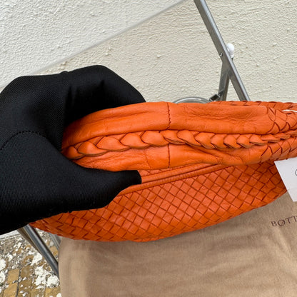 Sold Bottega Veneta Veneta Hobo Medium 40cm Lambskin Leather Orange