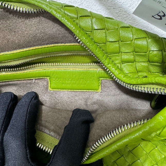Sold Bottega Veneta Belly Hobo Intrecciato Avocado Green Nappa Leather Medium 40cm