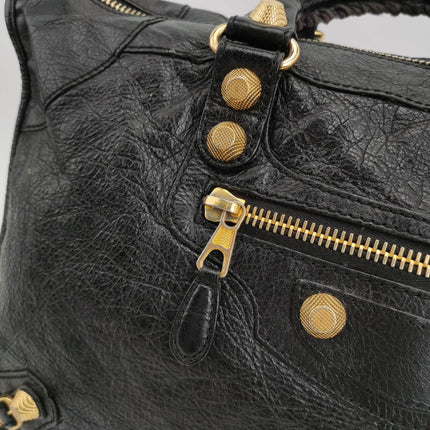 Sold Balenciaga City Bag Black with Gold-tone hardware Large Handbag