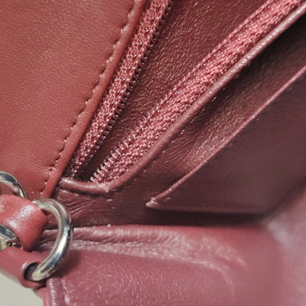 Chanel Classic Flap Rectangular Mini Burgundy Lambskin Silver HW, 2019