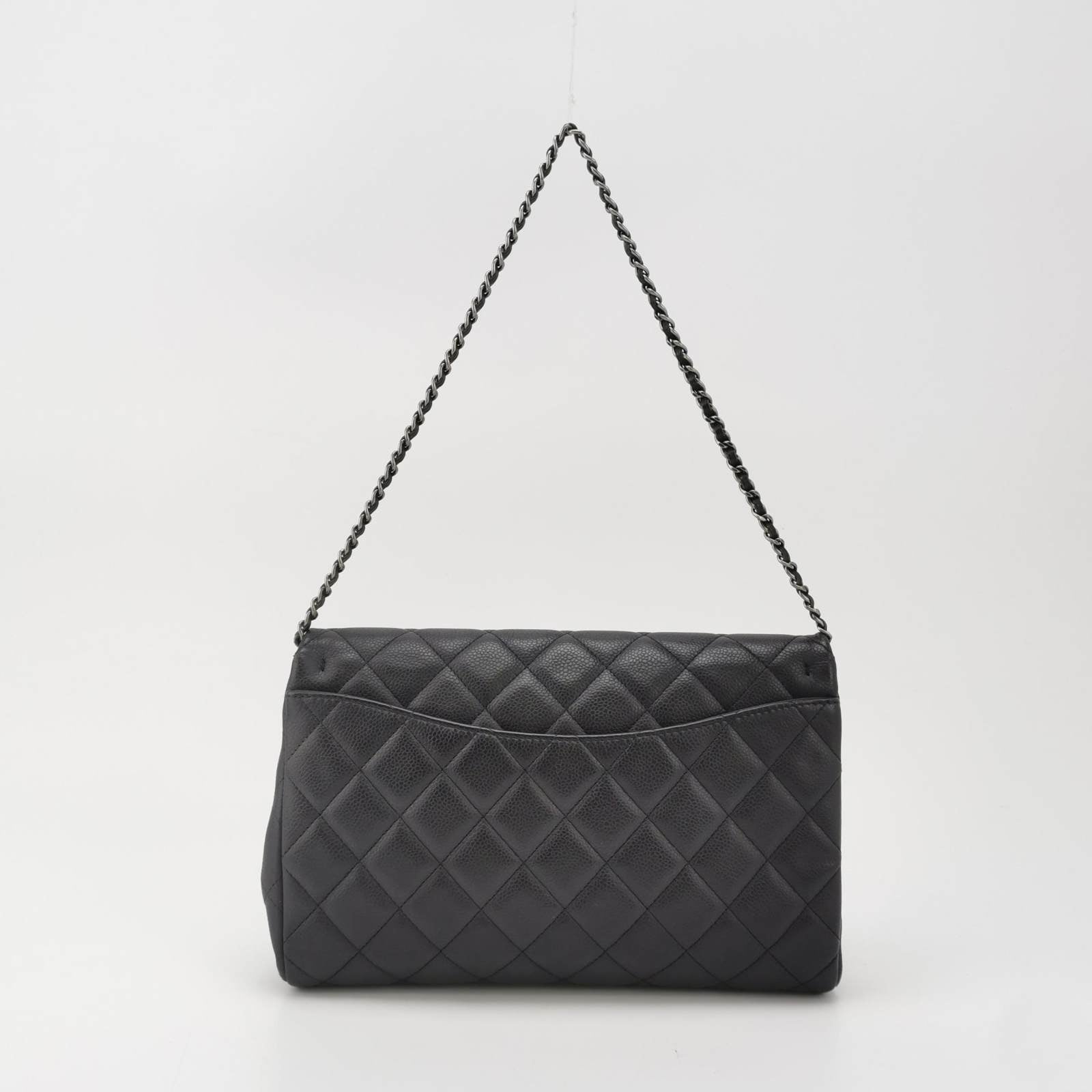 Sold Chanel Envelope Clutch with Chains 2015 Shoulder Bag Black Caviar Luxbags