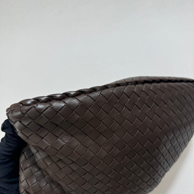 Sold Bottega Veneta Intrecciato Hobo Bag Dark Chocolate Brown 2006 Lambskin leather Medium 40cm