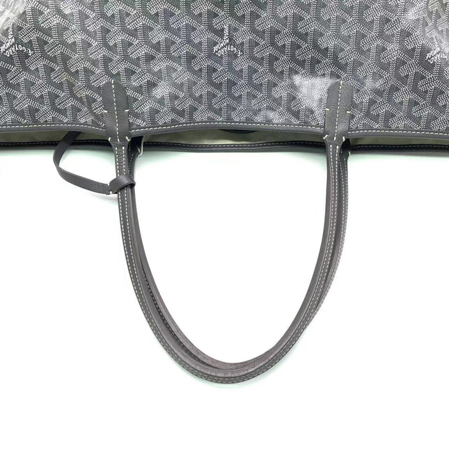 Sold Goyard Saint Louis Tote GM Large Grey Goyardine Canvas