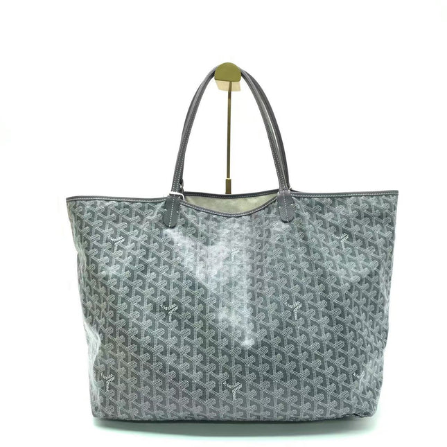Sold Goyard Saint Louis Tote GM Large Grey Goyardine Canvas