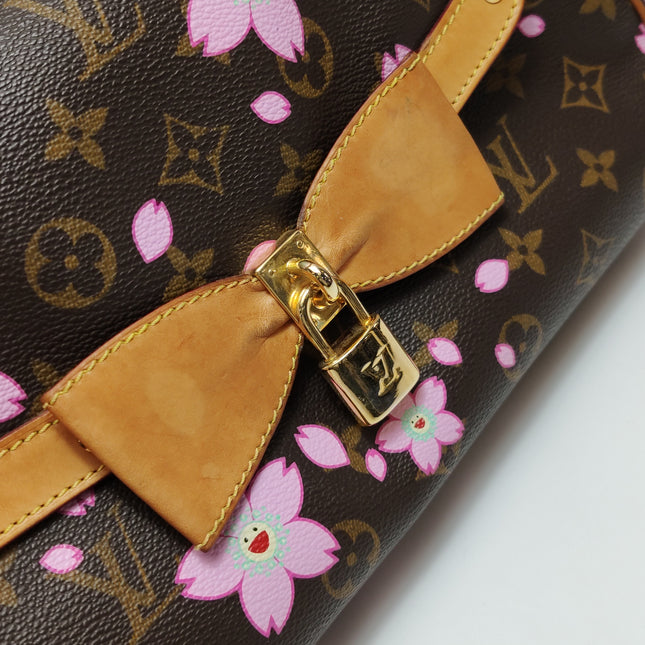 Louis Vuitton x Takashi Murakami Cherry Blossom Sack Reto PM Monogram Handbag