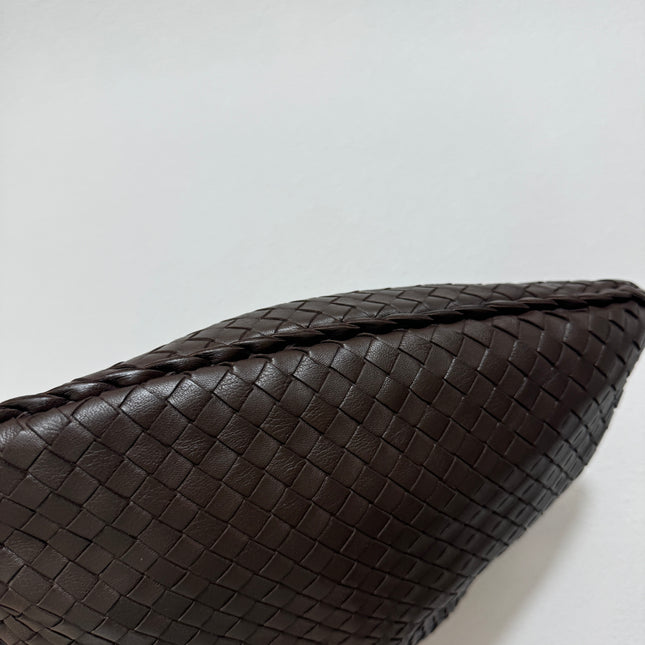 Sold Bottega Veneta Intrecciato Hobo Bag Dark Chocolate Brown 2006 Lambskin leather Medium 40cm