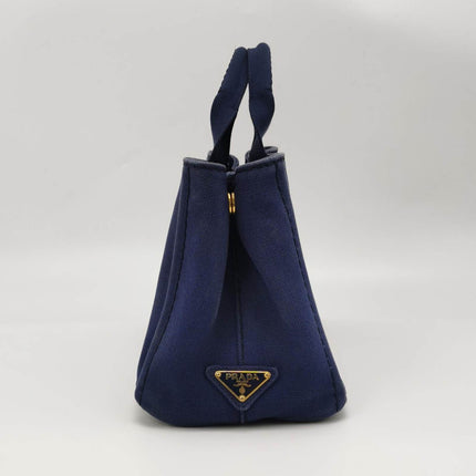 Sold Prada Canape Canvas Tote Small Navy with Strap