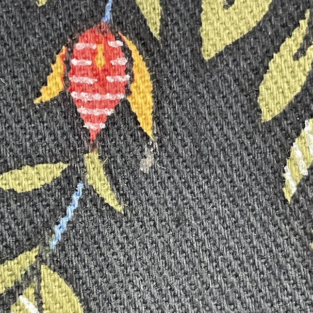 Dior Saddle Black Denim with Floral Embroidery John Galliano Design