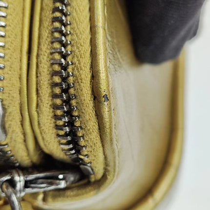 Sold Chanel Gabrielle Mini Gold Crocodile Embossed Calfskin Leather Crossbody Bag