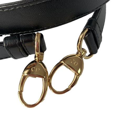 Sold Lady Dior Medium Black Cannage Lambskin Leather Gold Hardware