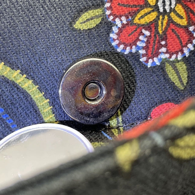 Dior Saddle Black Denim with Floral Embroidery John Galliano Design