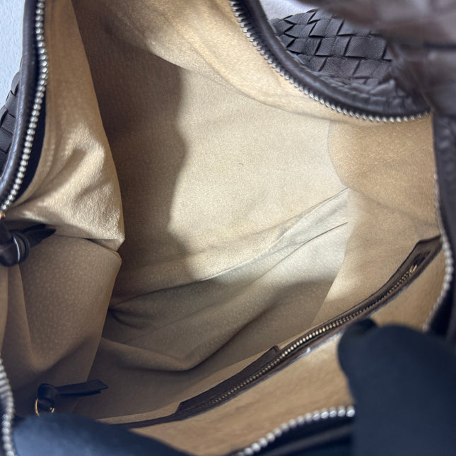 Sold Bottega Veneta Intrecciato Hobo Bag Dark Chocolate Brown 2006 Lambskin leather Medium 40cm