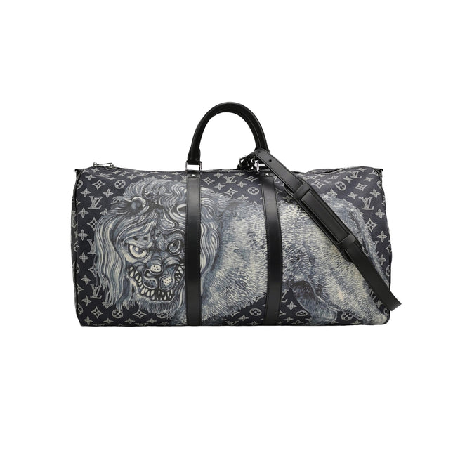 Louis Vuitton x Chapman Brothers Keepall 55 Bandouliere Lion Navy-Luxbags