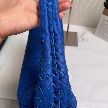Bottega Veneta Hobo Bag Lambskin leather Royal Blue Medium 45cm