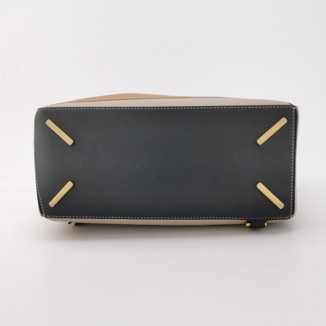 Loewe Puzzle Medium Tricolor Black Yellow Calfskin leather bag