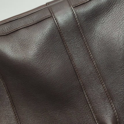 Hermes Garden Party 30 Swift Leather Chocolate Brown 47 Tote