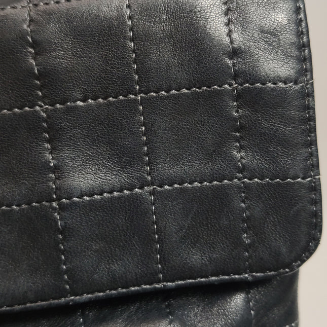 Chanel 2.55 Black Lambskin Square Stitching Shoulder Bag