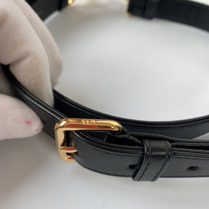 Sold Lady Dior Medium Black Cannage Lambskin Leather Gold Hardware