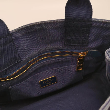 Sold Prada Canape Canvas Tote Small Navy with Strap