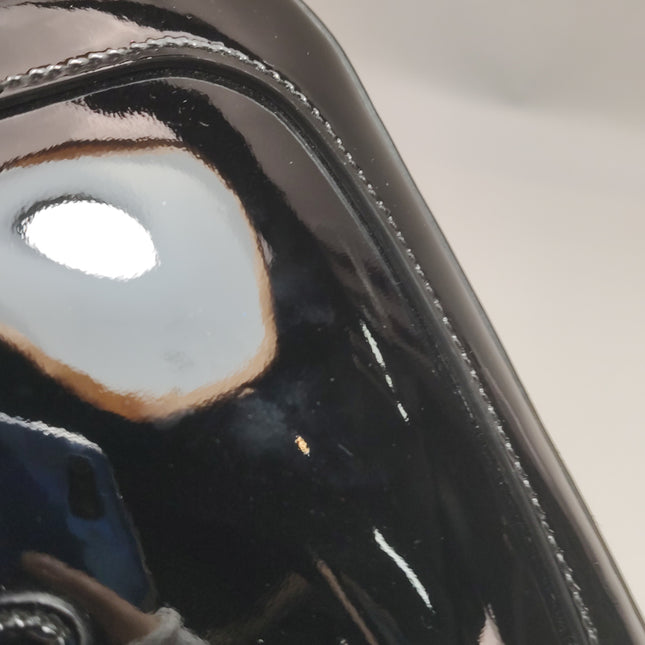 Gucci Jackie 1961 Mini Black Patent Leather Bag with Crystal Chain Strap