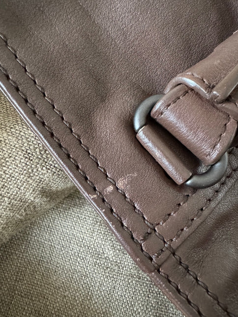 Bottega Veneta Maxi Convertible Tote Dark Chocolate Brown Smooth Leather 55cm