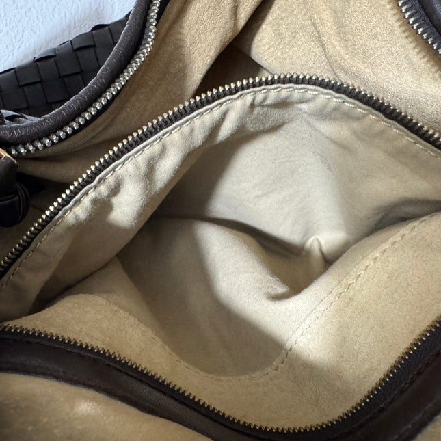 Sold Bottega Veneta Intrecciato Hobo Bag Dark Chocolate Brown 2006 Lambskin leather Medium 40cm