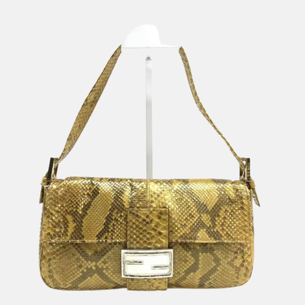 Fendi baguette python leather